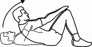 relevé de buste paumes genoux - exercices d'abdominaux