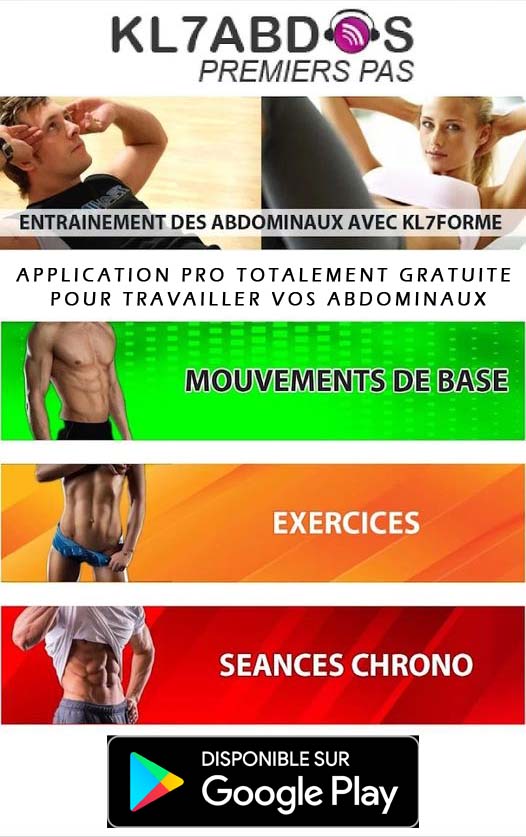 Application gratuite pour l'entrainement des abdominaux